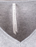 Cashmere V-neck m. rullekant - Sigrid